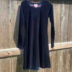 Vintage Navy Blue Velour Dress
